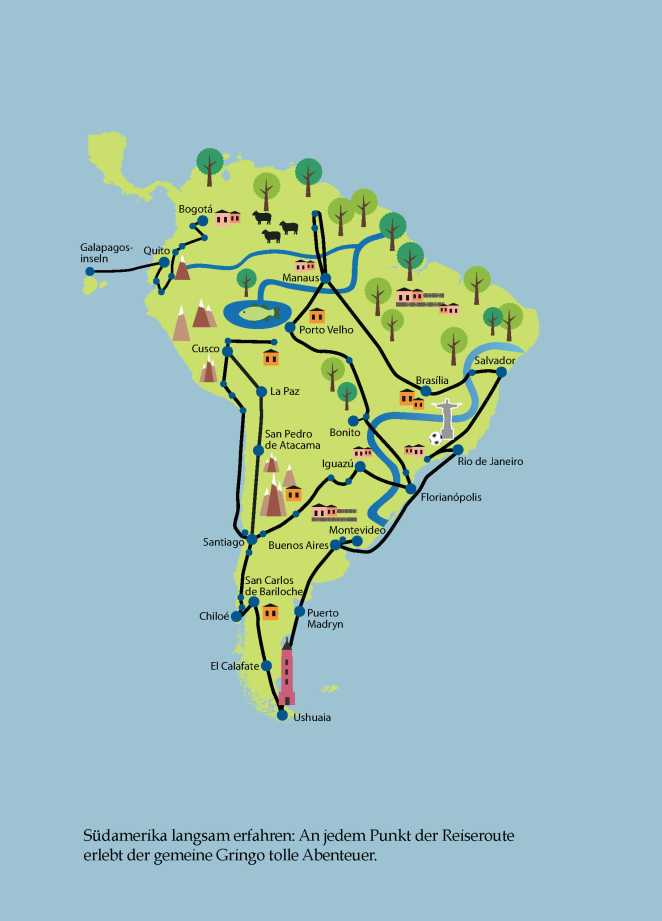 Karte pdf Südamerika